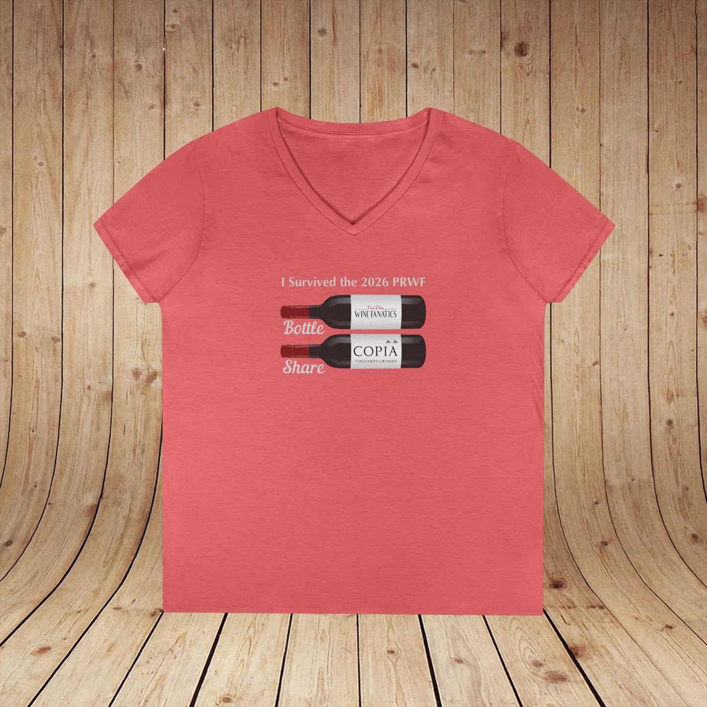 PRWF 2026 Bottle Share Ladies V-Neck Tee
