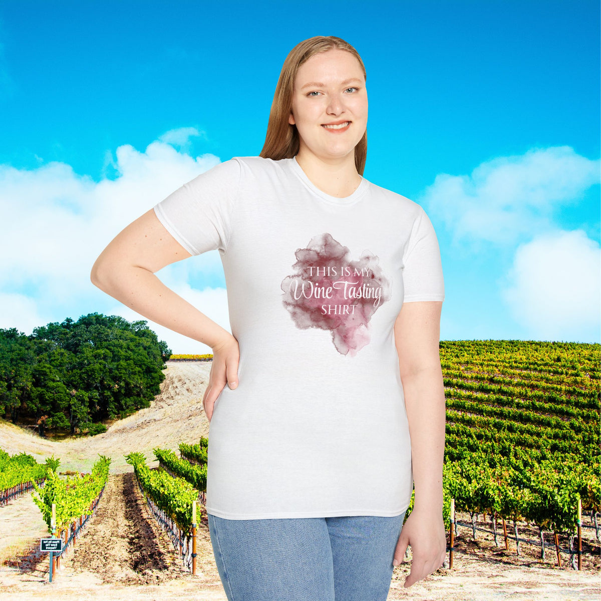 This Is My Wine Tasting Shirt (stain) Crewneck T-Shirt