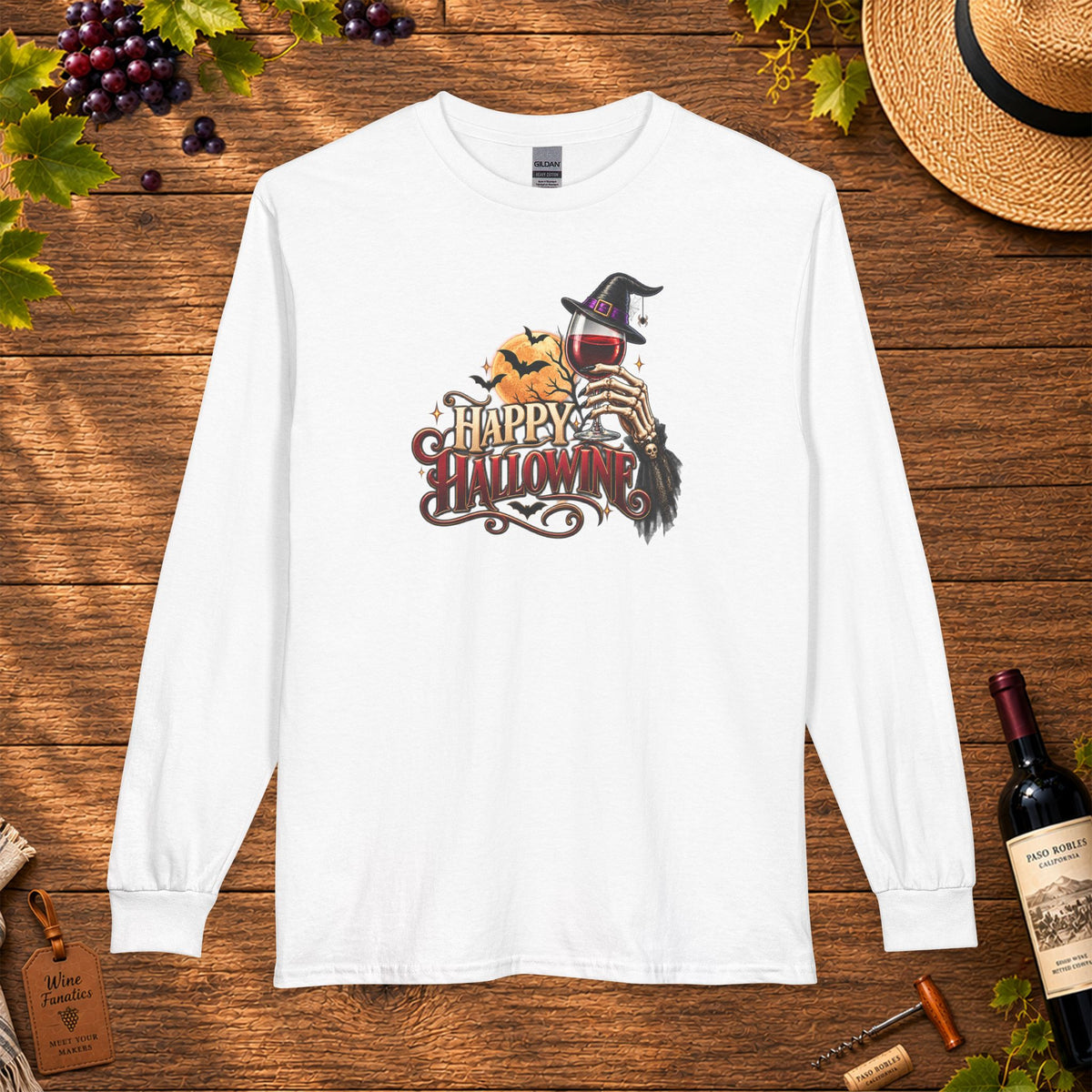 Happy Hallowine Long Sleeve T-Shirt