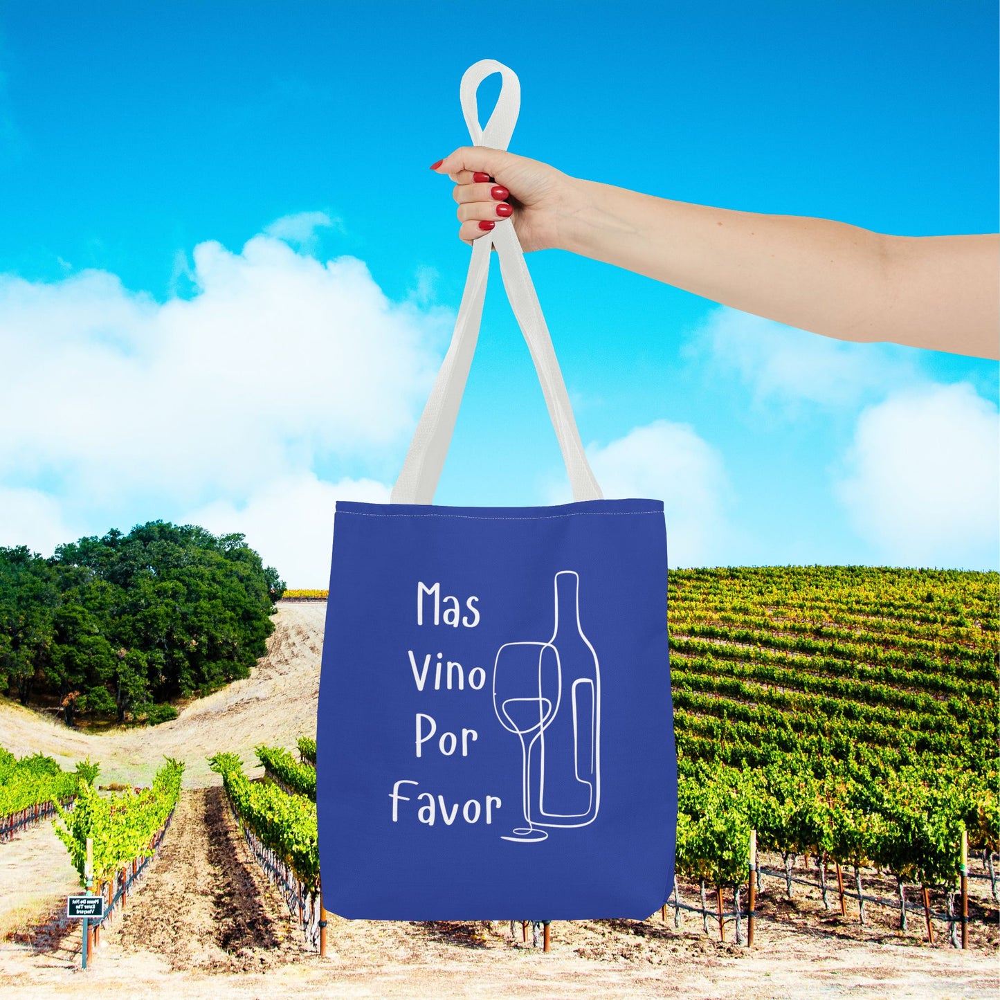 Mas Vino Por Favor Tote Bag