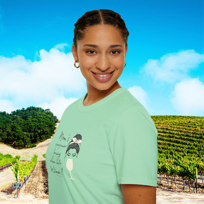 Mom's superpower, turning whine into Wine! Tee