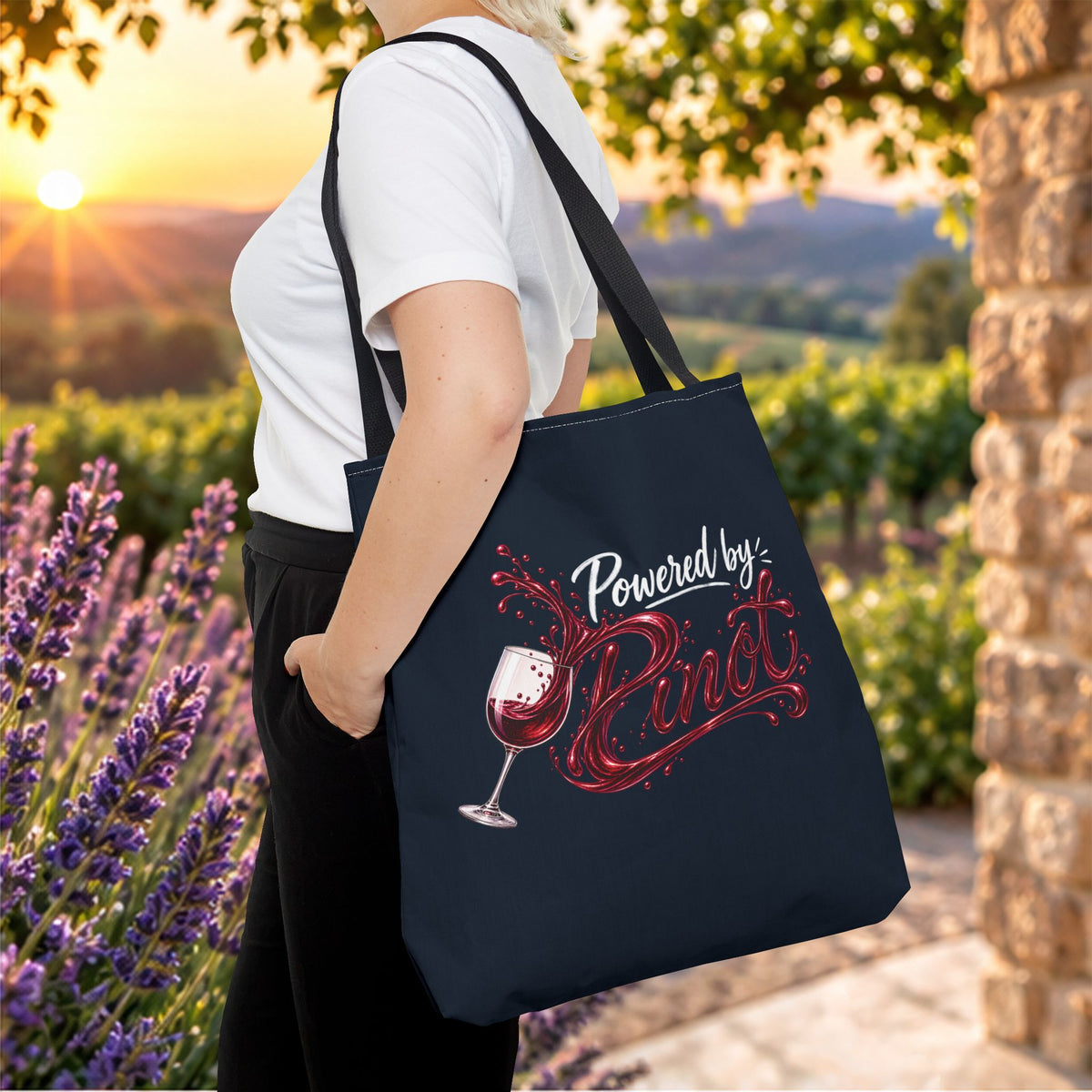 Powered By Pinot Personalized Tote Bag