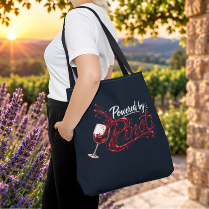 Powered By Pinot Personalized Tote Bag