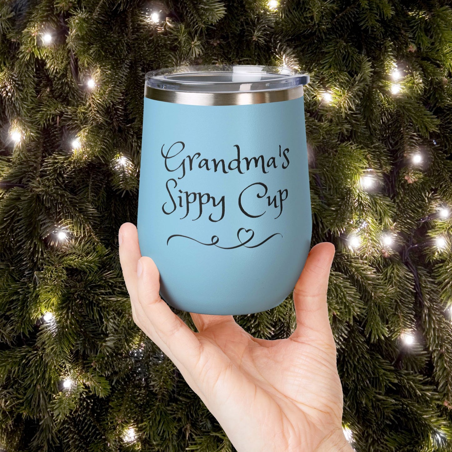Grandma's Sippy Cup Personalized 12 oz Wine Tumbler