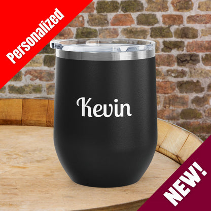 Daddy's Sippy Cup (mustache) Personalized 12oz Wine Tumbler