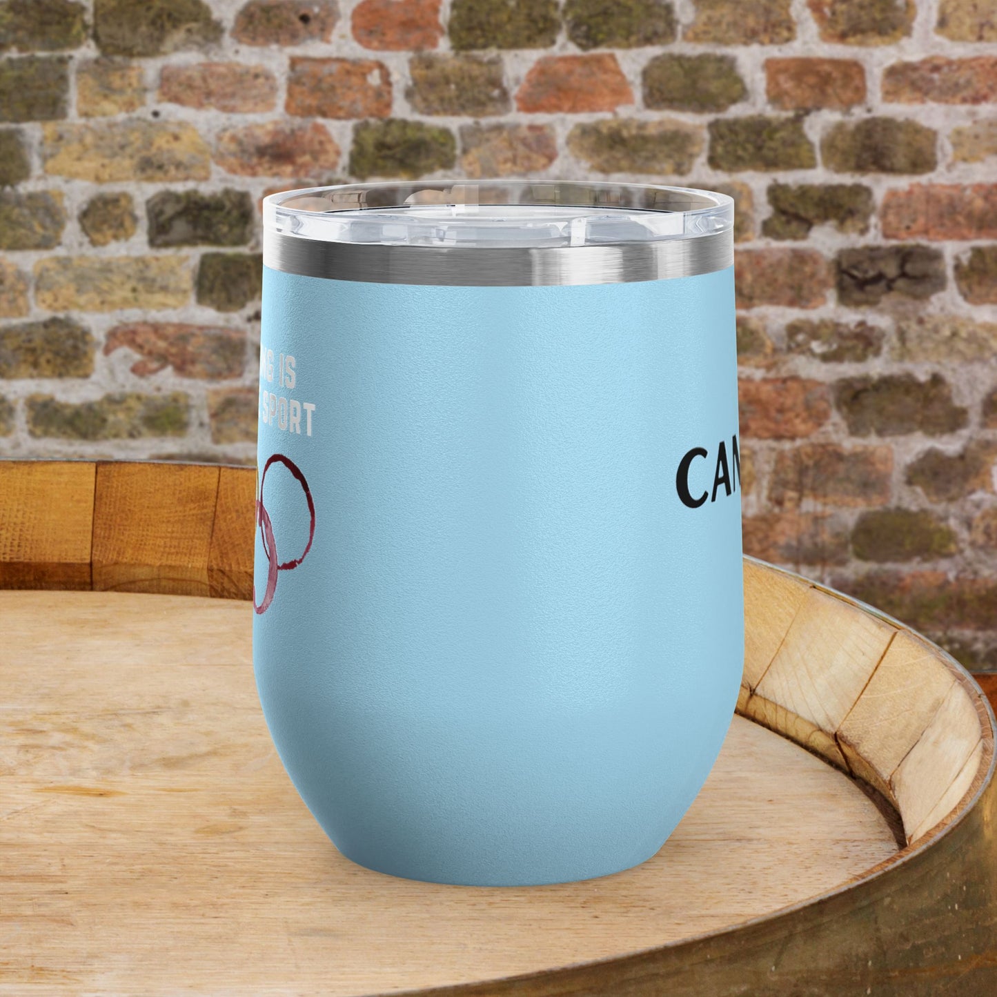 Wine Tasting Is My Favorite Sport Personalized 12oz Wine Tumbler