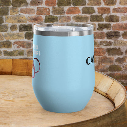 Wine Tasting Is My Favorite Sport Personalized 12oz Wine Tumbler