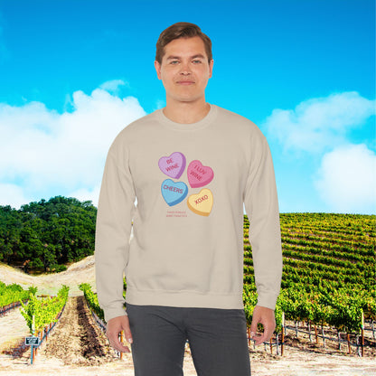 Wine Conversation Hearts Sweatshirt