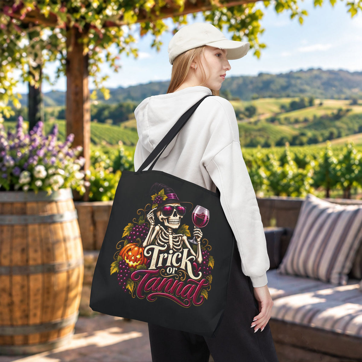 Trick Or Tannat Personalized Tote Bag