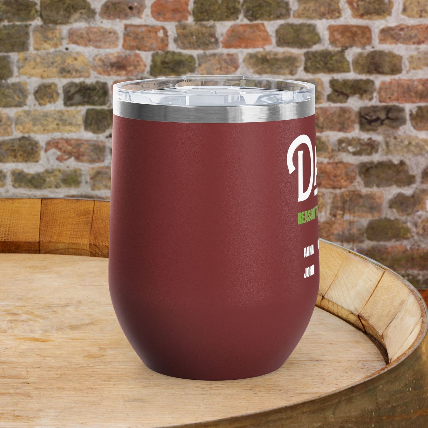 Dad's Reason To Wine Personalized Wine Tumbler