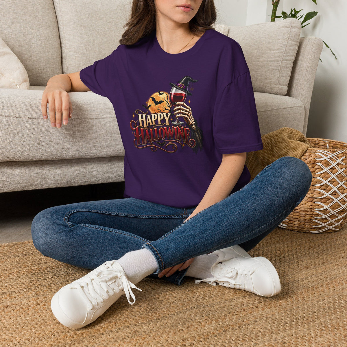 Happy Hallowine Crewneck T-Shirt