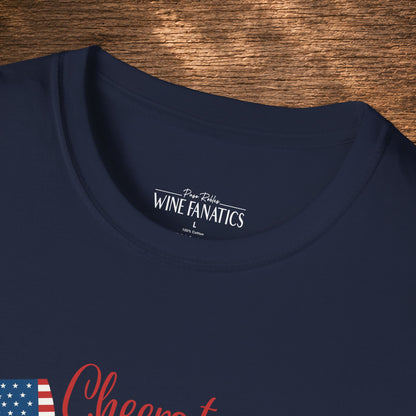 Cheers to 250 Years Independence Day Unisex Softstyle T-Shirt