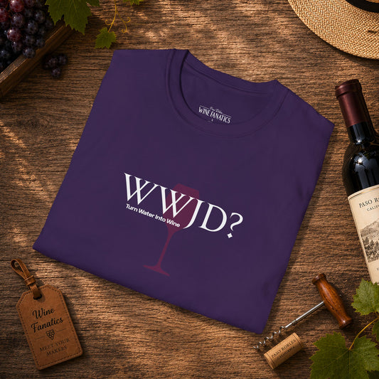 WWJD? Turn Water Into Wine Crewneck Tee