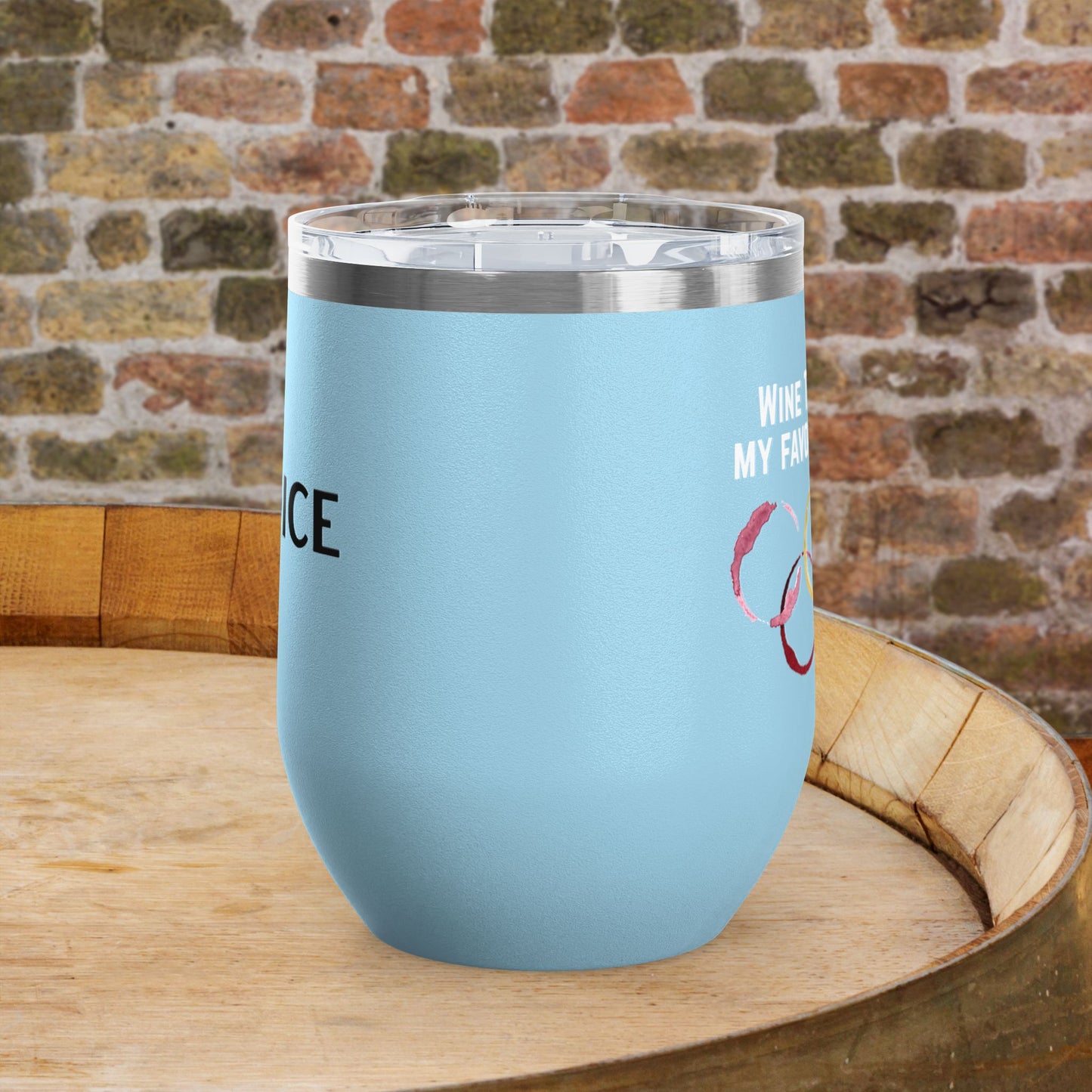 Wine Tasting Is My Favorite Sport Personalized 12oz Wine Tumbler