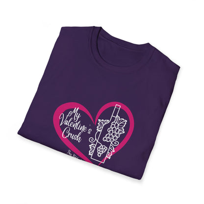 My Valentine's Crush (wine) Unisex Softstyle T-Shirt