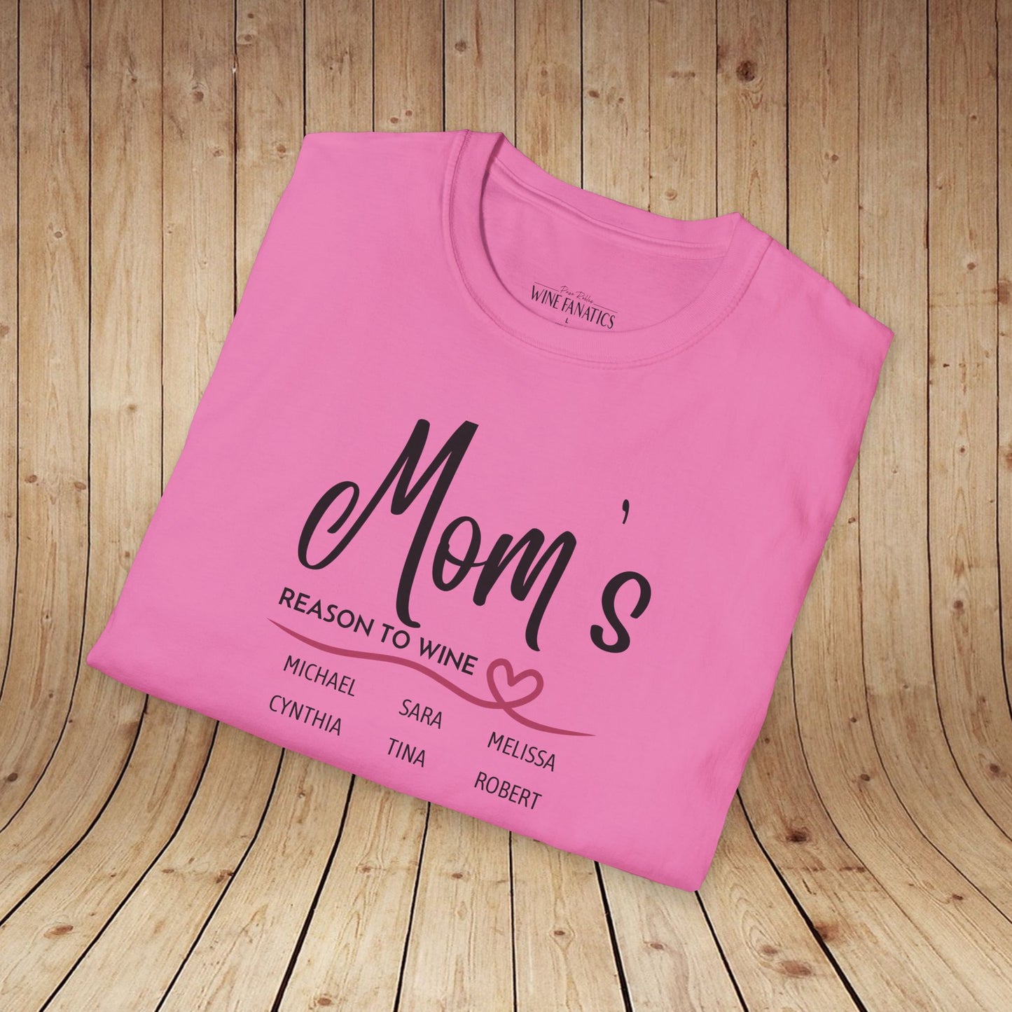 Mom's Reason To Wine Personalized Tee