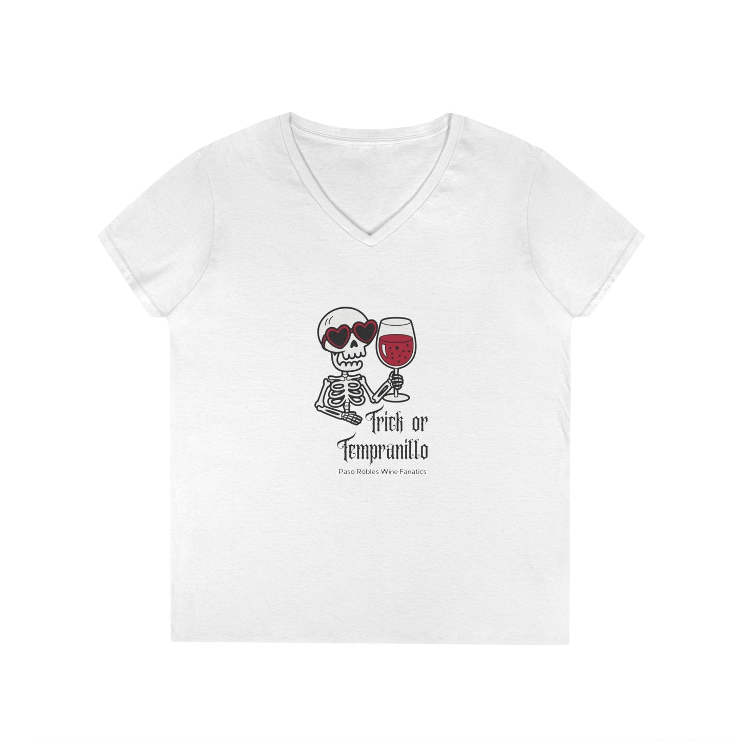 Trick or Tempranillo Ladies V-Neck Tee