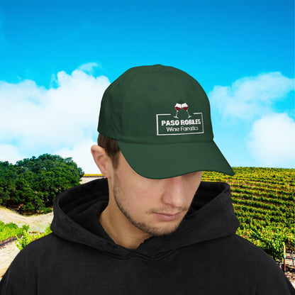 Paso Robles Wine Fanatics Toast Embroidered White Banner Cap