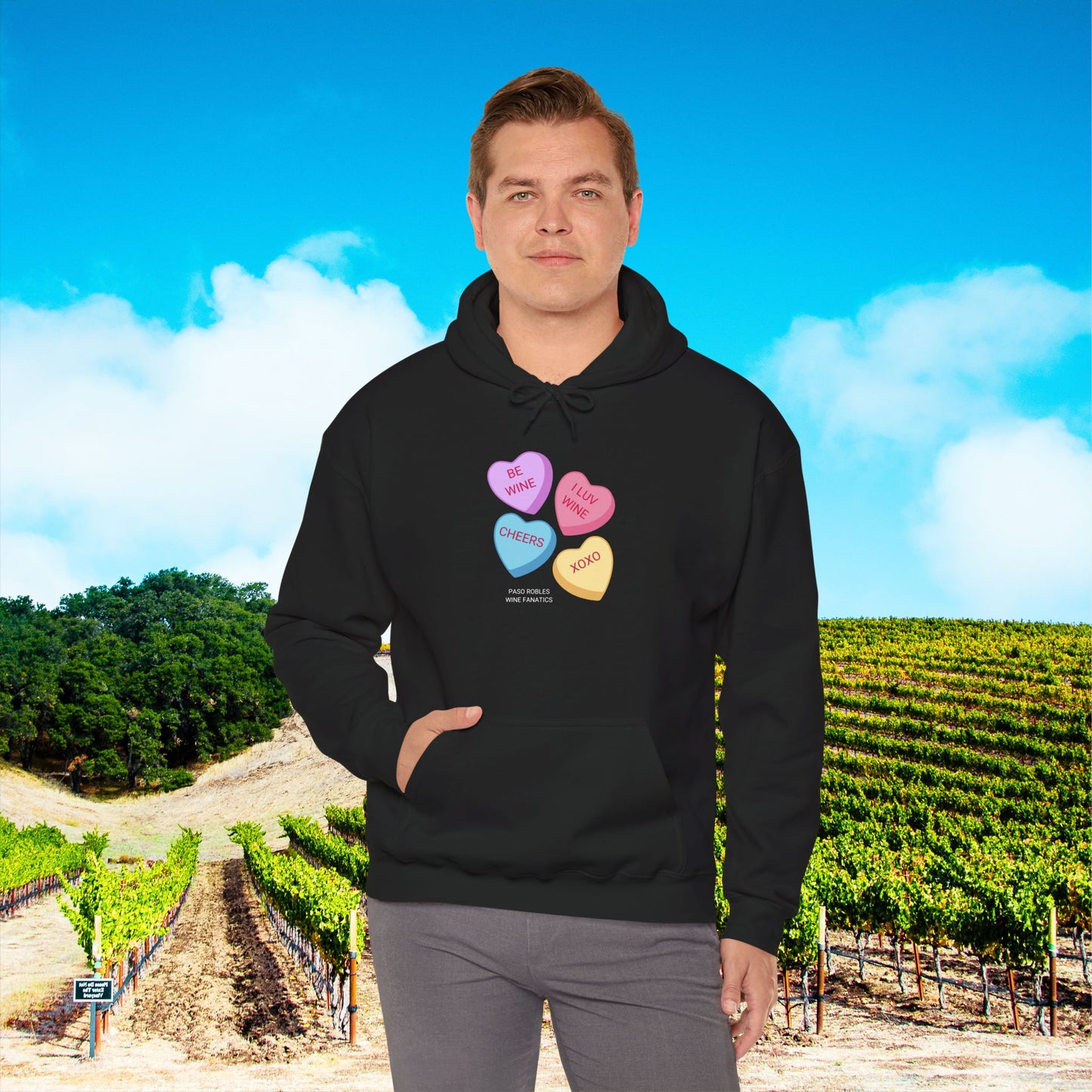 Wine Conversation Hearts Hoodie
