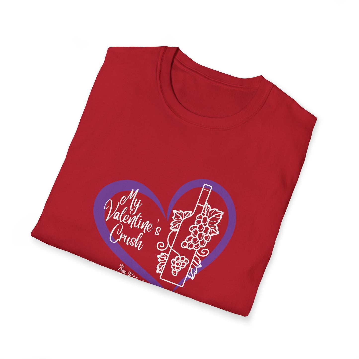 My Valentine's Crush (wine) Unisex Softstyle T-Shirt