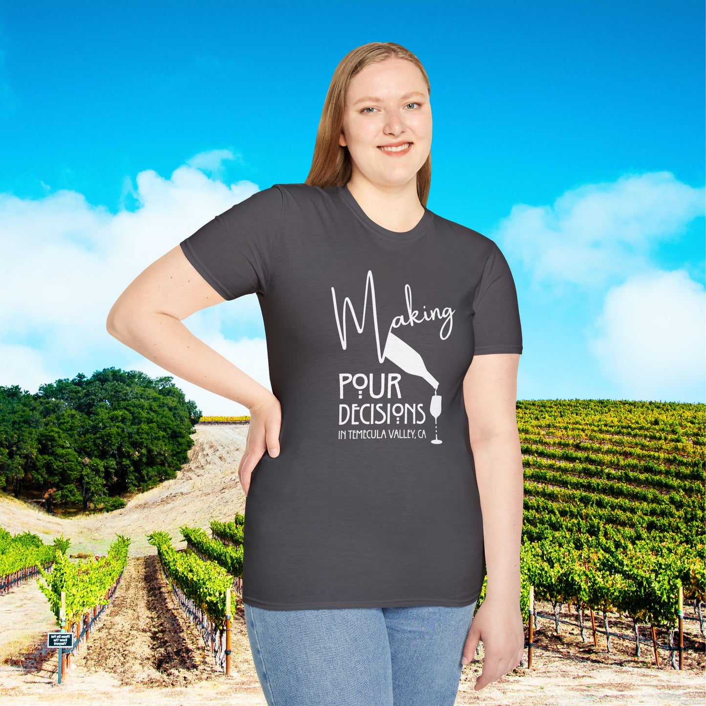 Temecula Valley - Making Pour Decisions Unisex Softstyle Tee