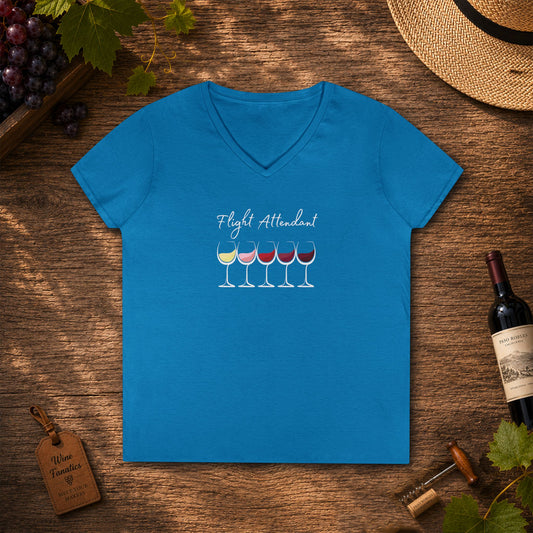 Flight Attendant Ladies V-Neck  Tee