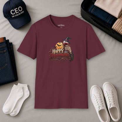 Let's Happy Hallowine Crewneck T-Shirt