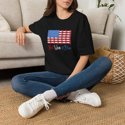 Red Wine & Blue Independence Day Unisex Softstyle T-Shirt