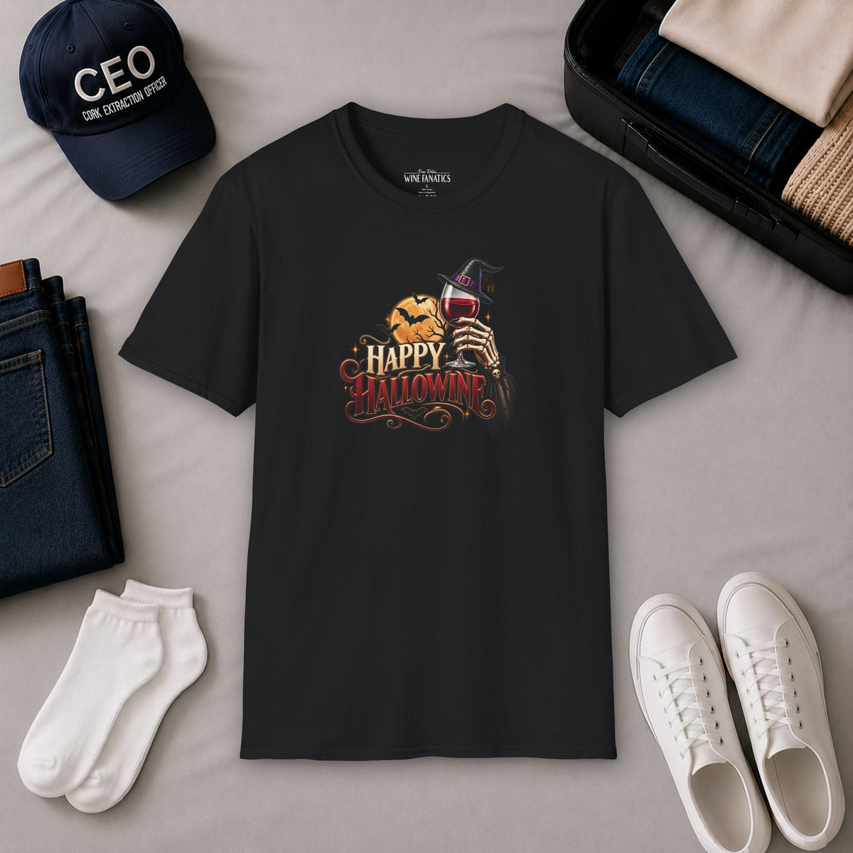Let's Happy Hallowine Crewneck T-Shirt