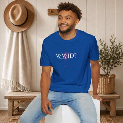 WWJD? Turn Water Into Wine Crewneck Tee