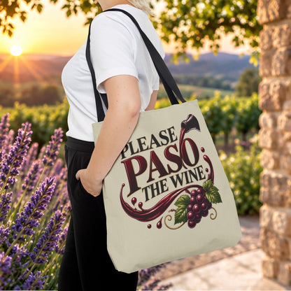 Please Paso The Wine Personalized Tote Bag