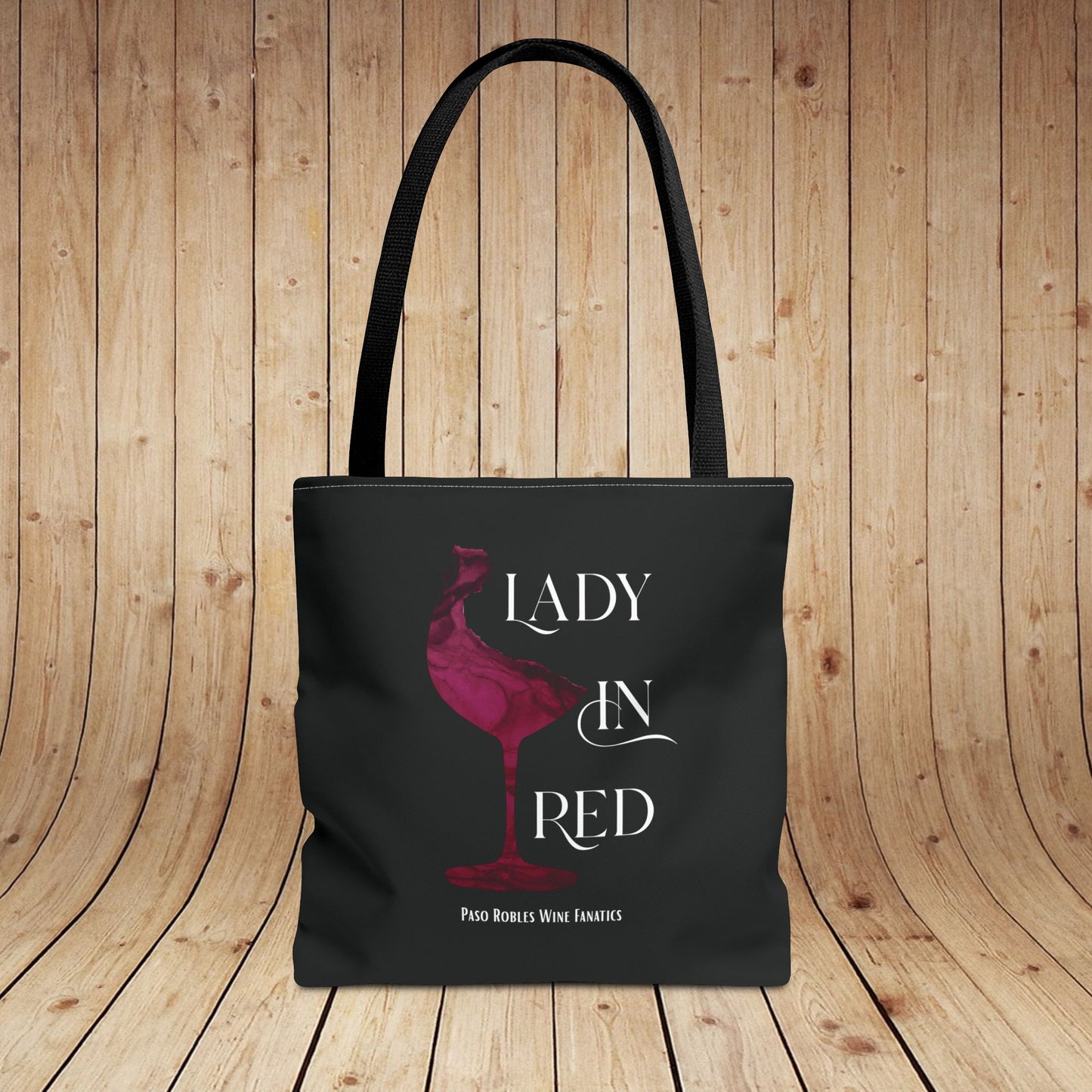 Lady In Red Tote Bag