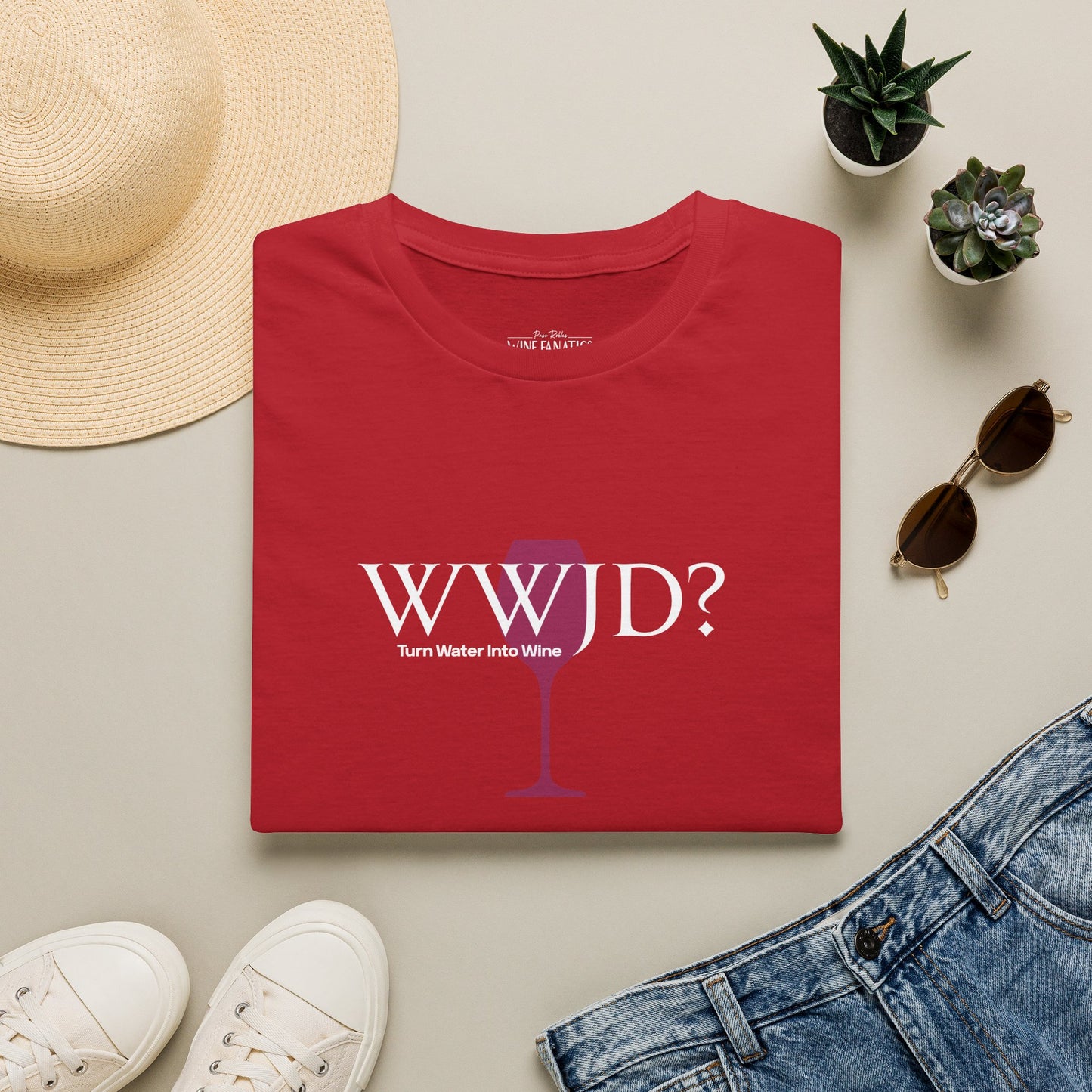 WWJD? Turn Water Into Wine Crewneck Tee