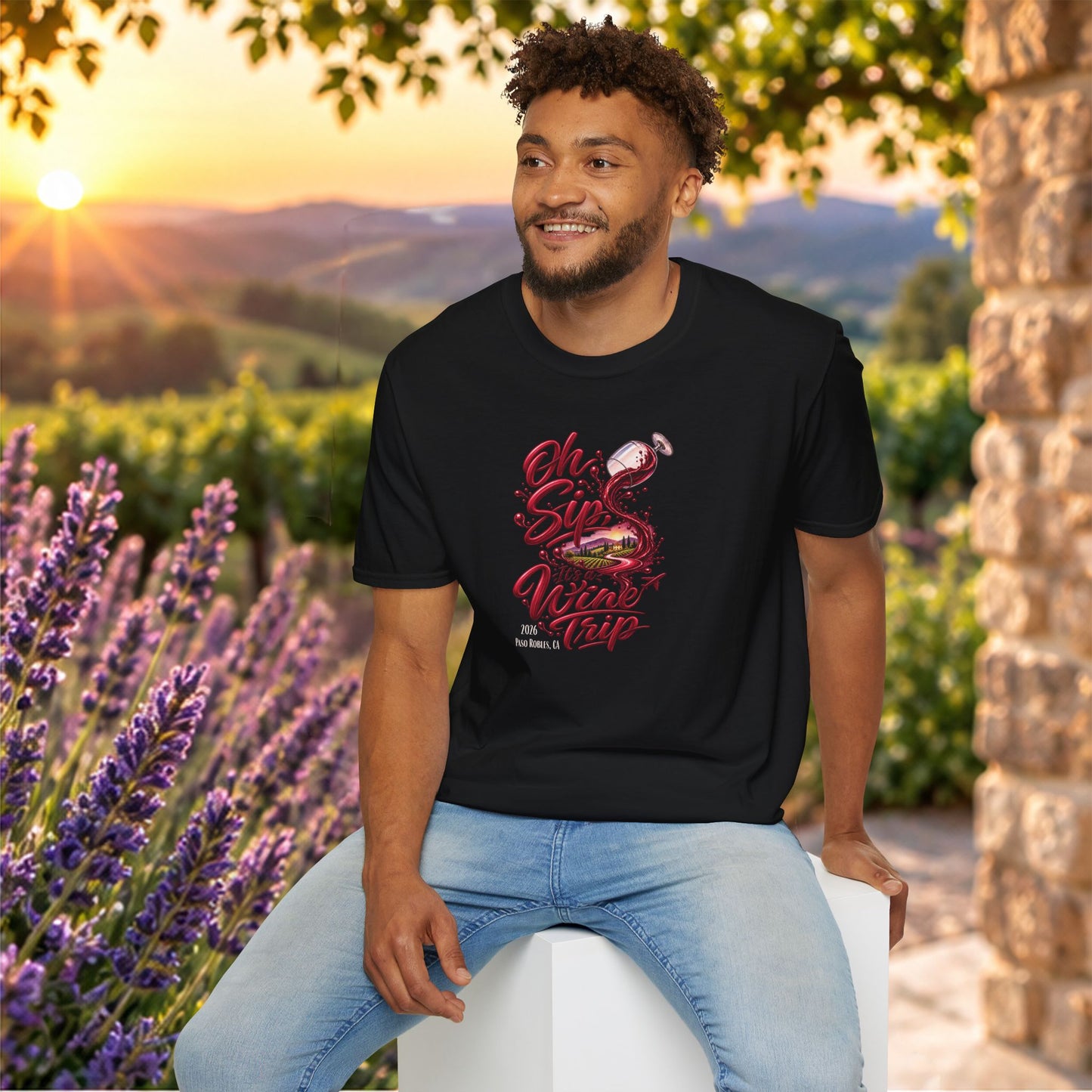 Oh Sip It's A Wine Trip Personalized Crewneck Tee