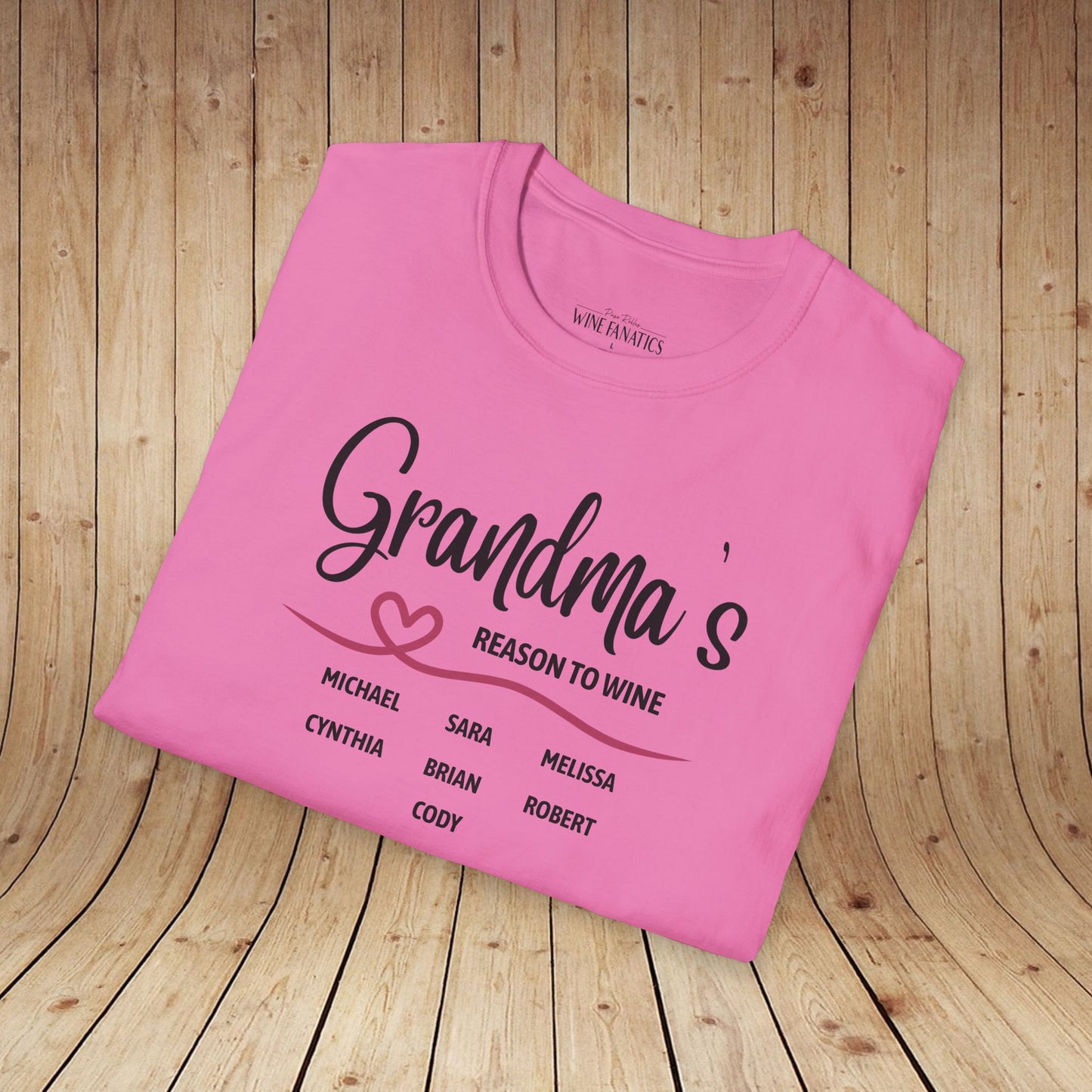 Grandma's Reason To Wine Personalized T-Shirt