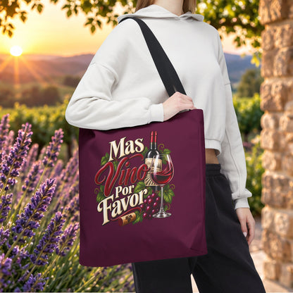Mas Vino Por Favor Tote Bag