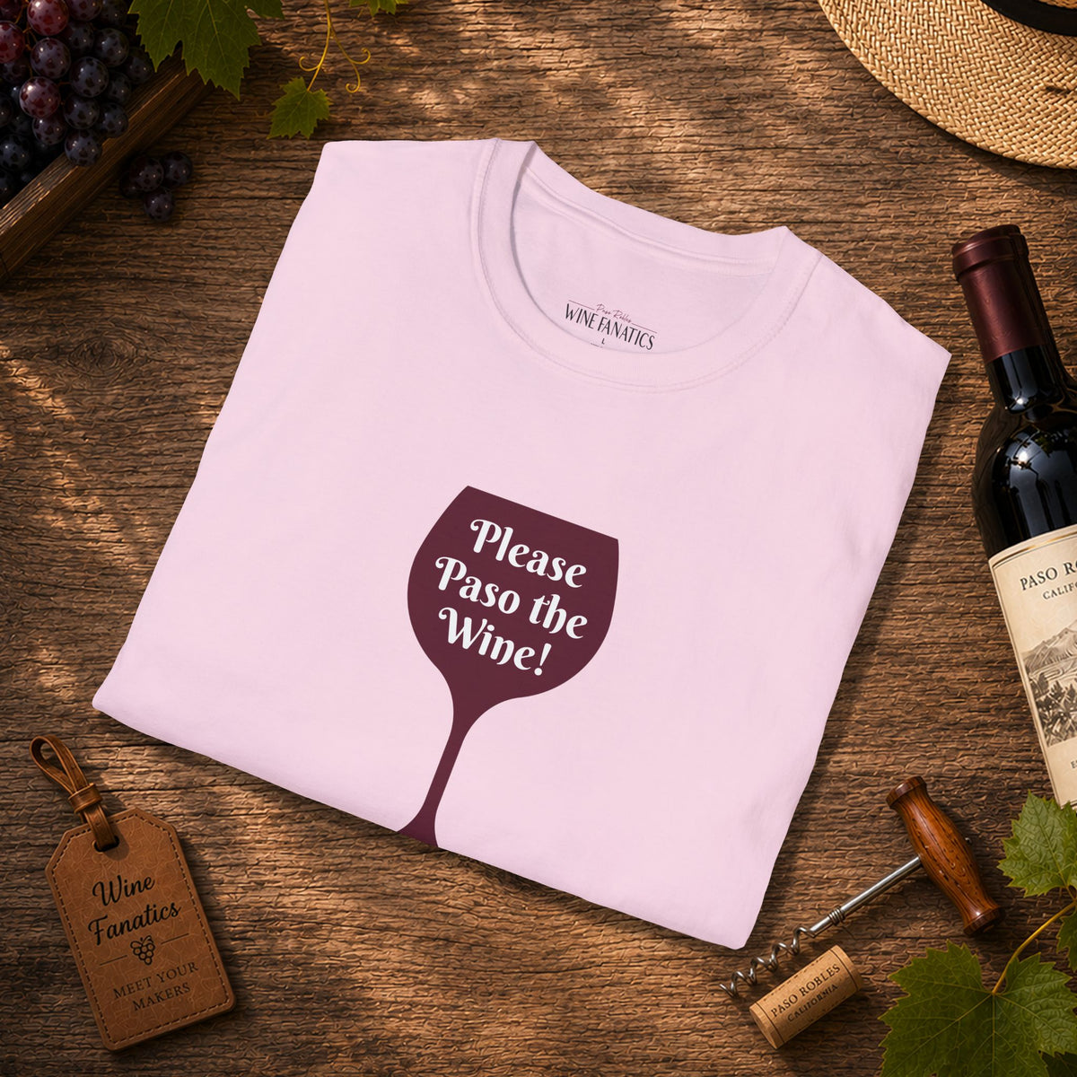 Please Paso The Wine Crewneck Tee
