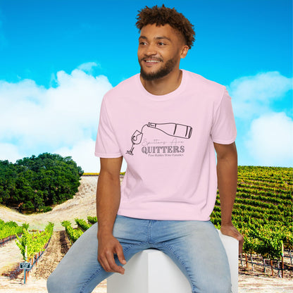 Spitters Are Quitters wine Unisex Softstyle T-Shirt