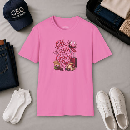 Oh Sip It's A Girl's Trip Personalized Crewneck Tee