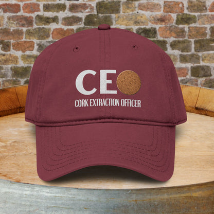 Cork Extraction Officer (CEO) Washed Baseball Cap
