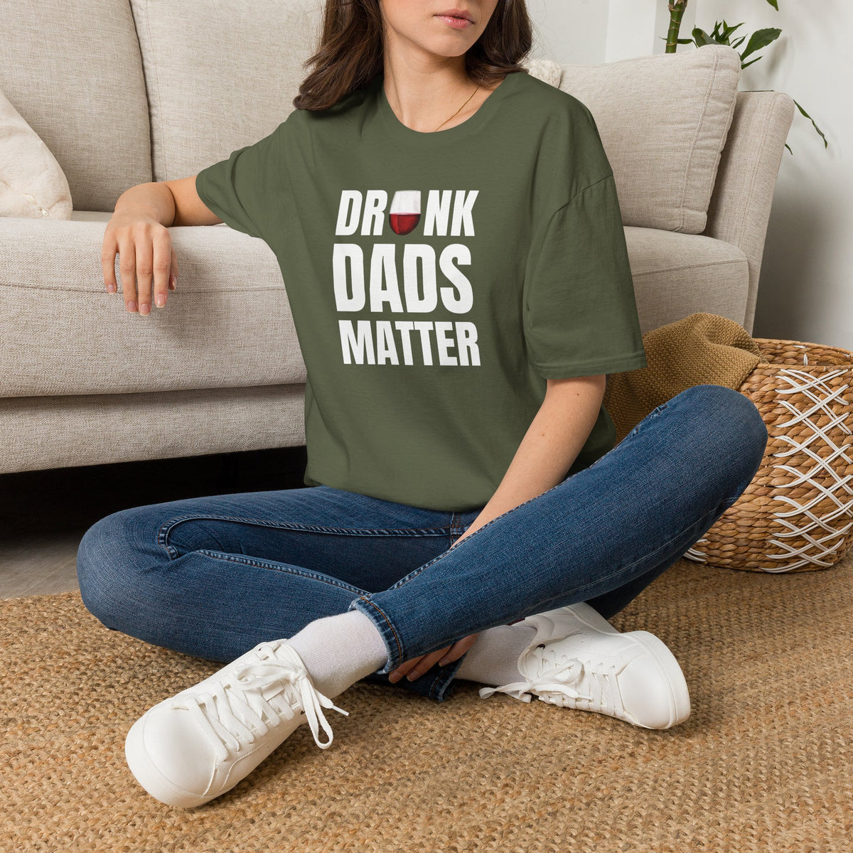 Drunk Dads Matter Crew Neck T-Shirt