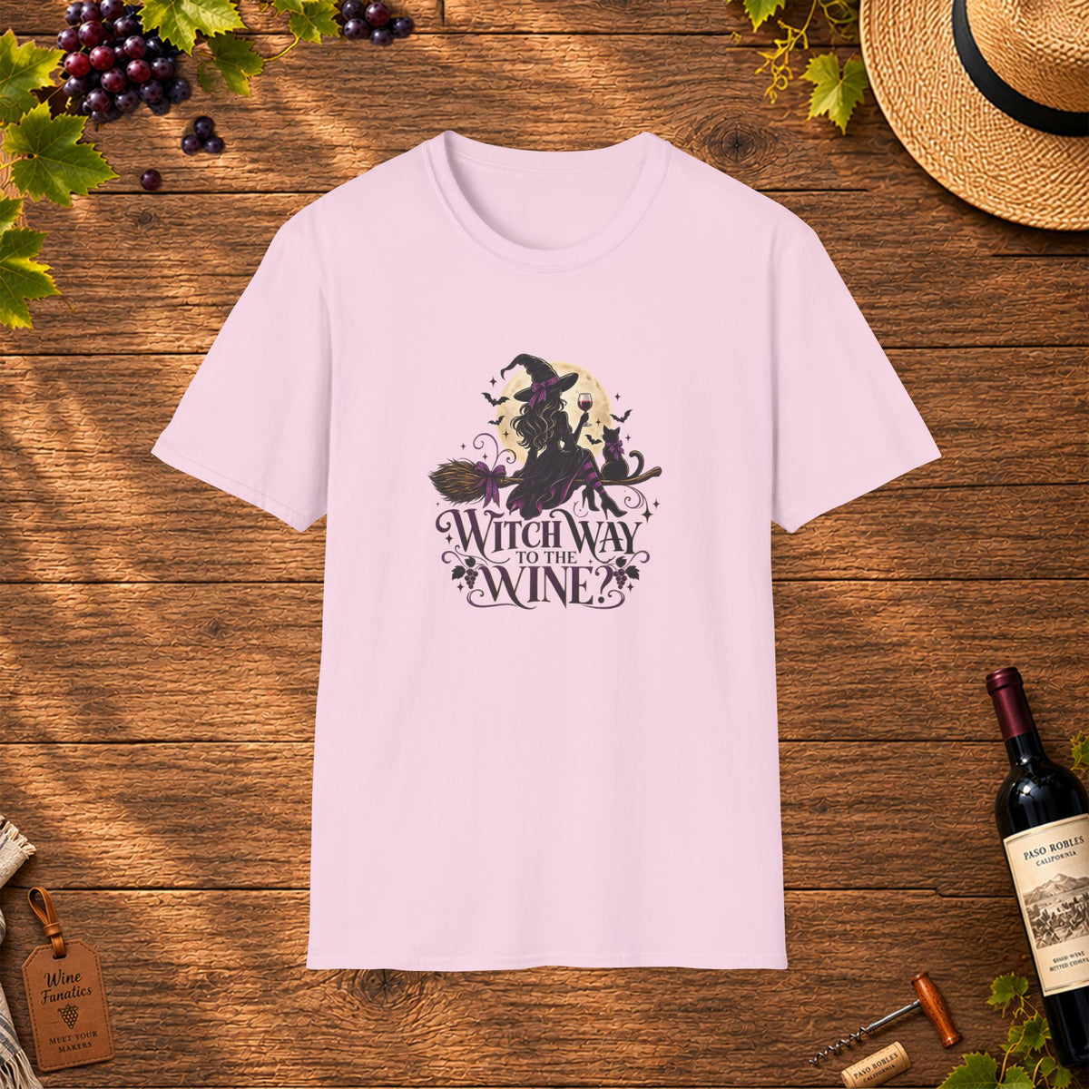 Witch Way To The Wine Unisex Softstyle T-Shirt