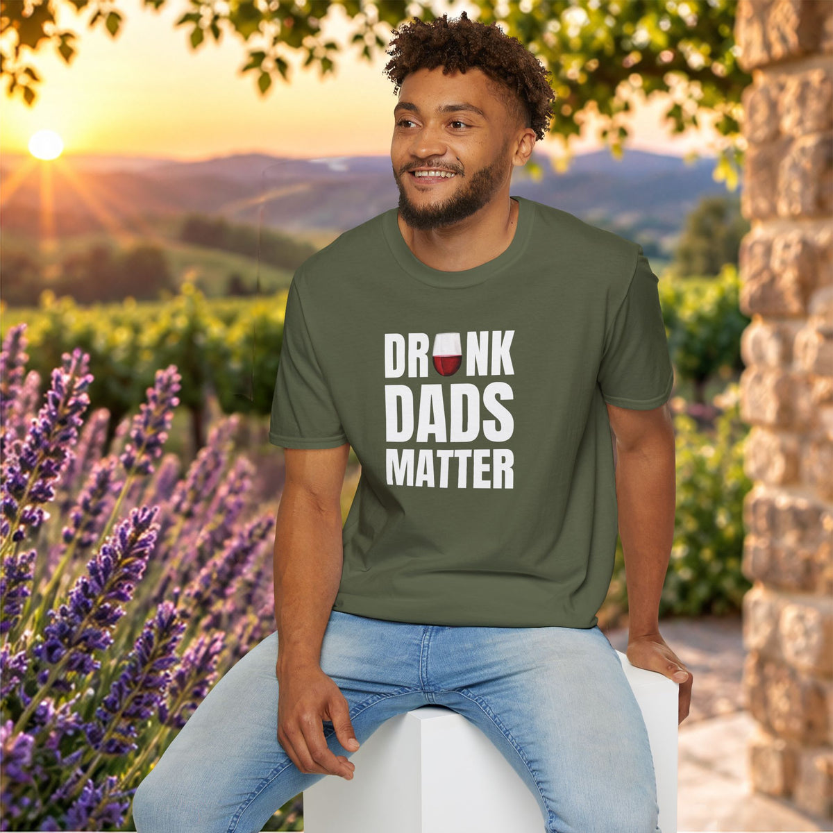 Drunk Dads Matter Crew Neck T-Shirt