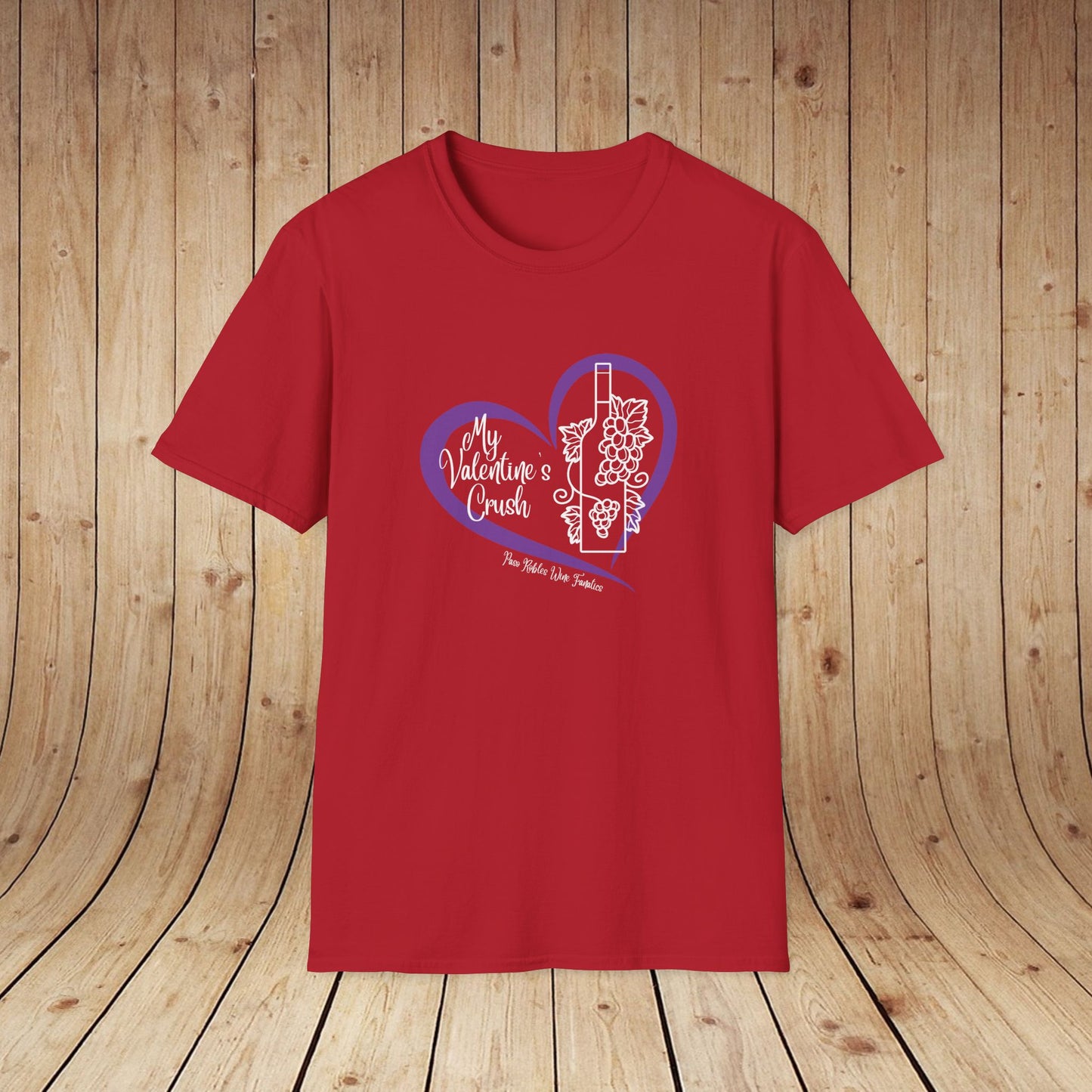 My Valentine's Crush (wine) Unisex Softstyle T-Shirt