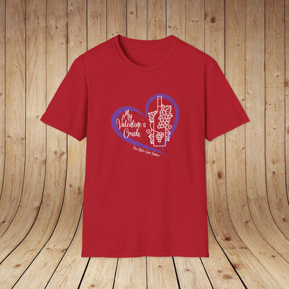My Valentine's Crush (wine) Unisex Softstyle T-Shirt