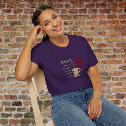 Mom's sanity brought to you by Coffee & Wine Crewneck Tee