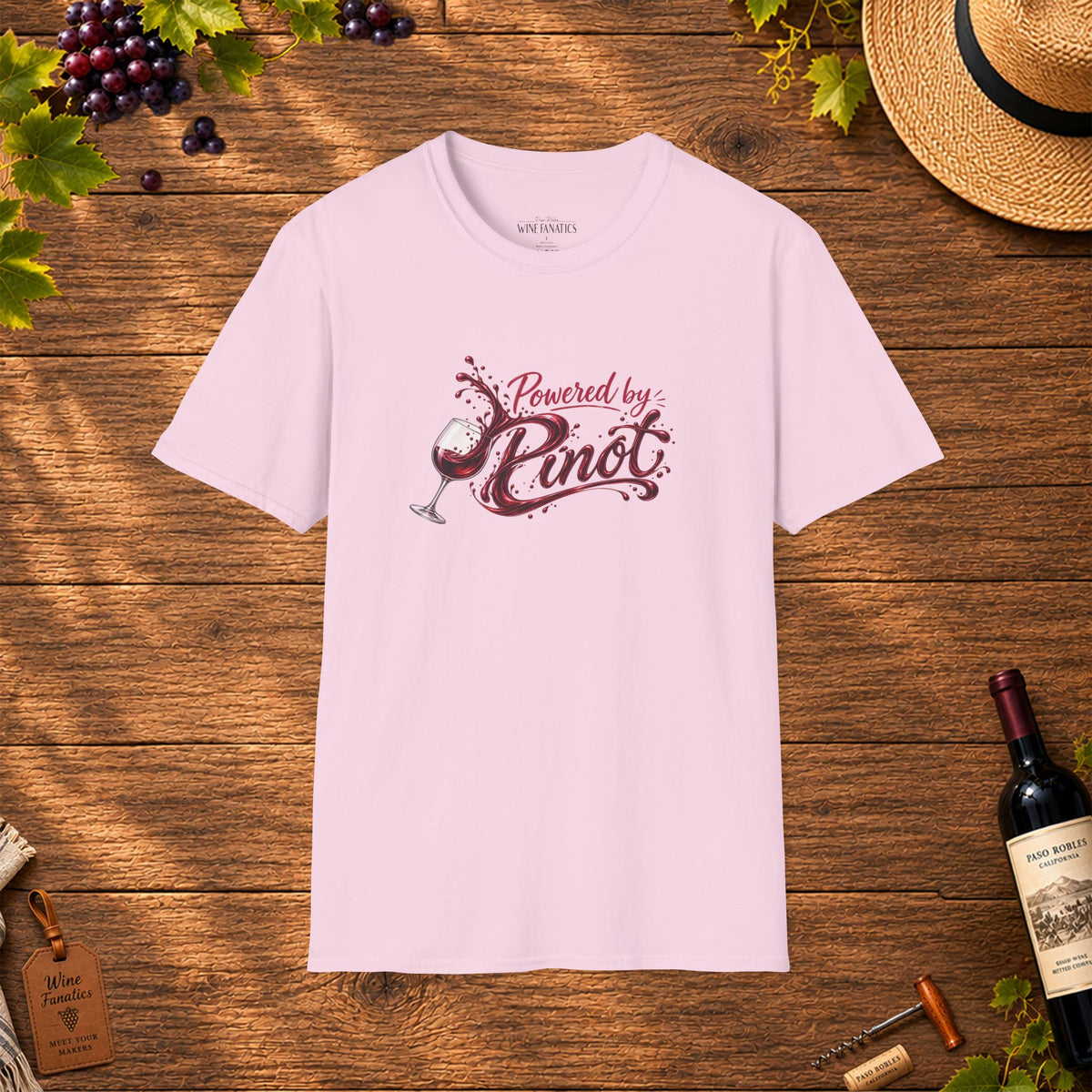 Powered By Pinot Crewneck T-Shirt