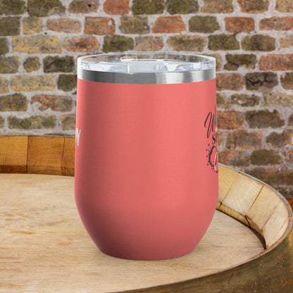 Wine Tasting Is My Favorite Sport Personalized 12oz Wine Tumbler