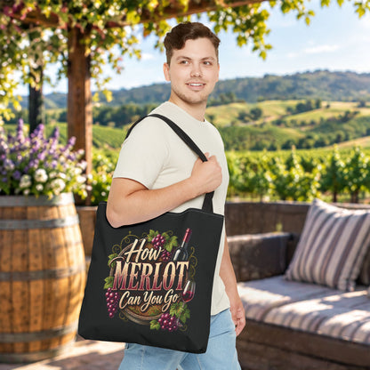 How Merlot Can You Go Personalized Tote Bag
