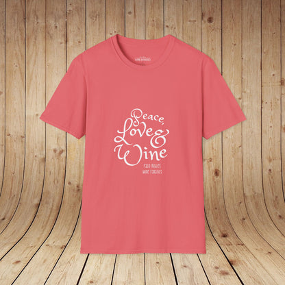 Peace, Love & Wine Unisex Softstyle T-Shirt